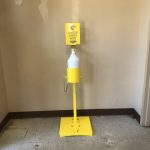 Hands Free Sanitizing Stand - carbon steel with powder coating